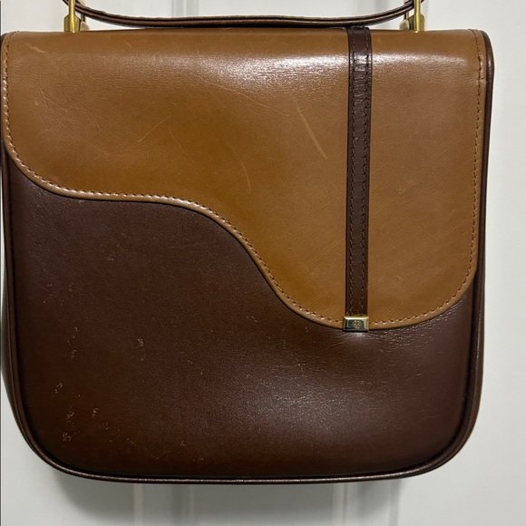 Vintage Gucci Equestrian Leather Shoulder Bag in brown 1970-80 - Picture 5 of 11